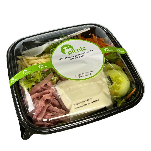 PIC Salatschale Käse+Schinken mit Dressing 225g (33) PIC Salatschale Käse+Schinken mit Dressing 225g (33)