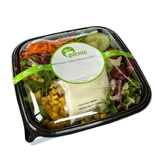 PIC Salatschale Veggie mit Dressing 225g (33) PIC Salatschale Veggie mit Dressing 225g (33)