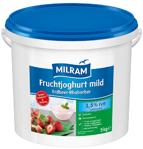 Milram Fruchtjoghurt Erdbeere-Rhabarber 1,5% 5Kg