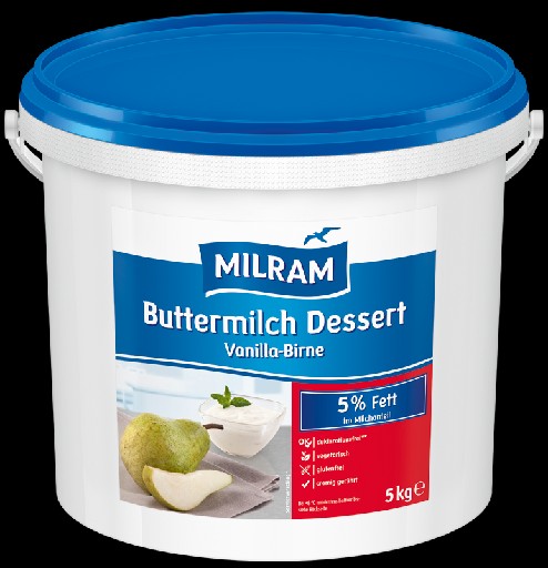 Milram Buttermilchdessert mit Vanille und Birne 5 Kg
