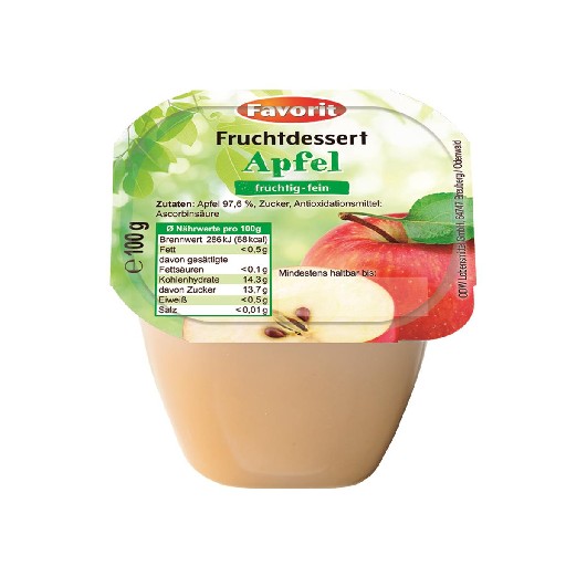 FRUCHTDESSERT APFEL 48x100G ODENWALD Fruchtdessert Aapfel 48x100G Odenwald