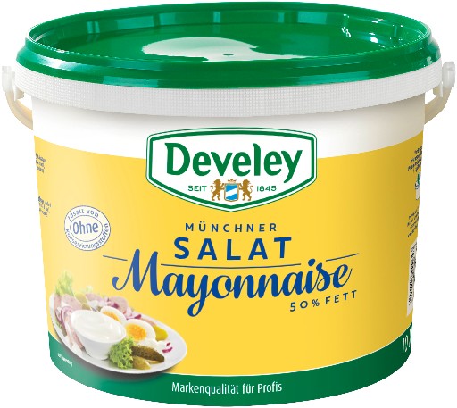 DEVELEY MÜNCHNER MAYONNAISE 50% (312) 10KG EIMER Develey Münchner Mayonnaise 50% 10 Kg Eimer
