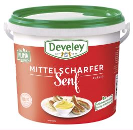 DEVELEY SENF MITTELSCHARF (132) 5KG EIMER Develey Senf mittelschaft 5Kg Eimer