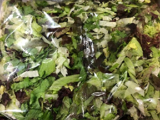 BIO MIX - SALAT GESCHNITTEN  (DE-ÖKO-006) (27) 1Kg Batavia grün + rot, Chinakohl, Endivie und Eisberg BIO Mix - Salat geschnitten (DE-ÖKO-006)