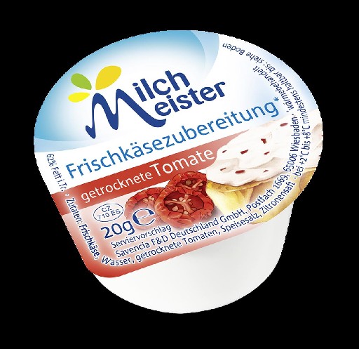 MILCHMEISTER GETR. TOMA. 61% FRISCHKÄSE 60x20G Milchmeister Frischkäse Getr. Tomaten 67% 60x20g