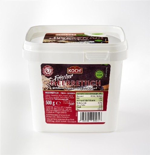 KOCH´S MEERRETTICH FRISCH GERIEBEN 500G Vegan Koch´s Meerreettich Frisch gerieben 500g