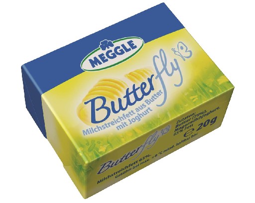 Meggle Butterfly Butter 65% Portionen 100x20g