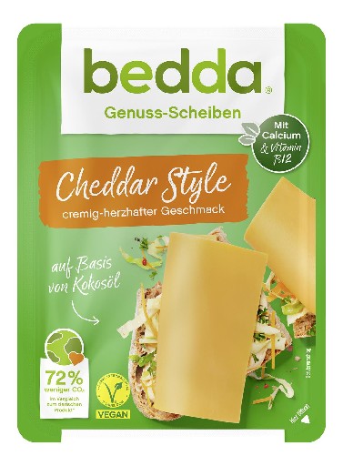 Bedda Vegane Scheiben Cheddar Style 8x150g