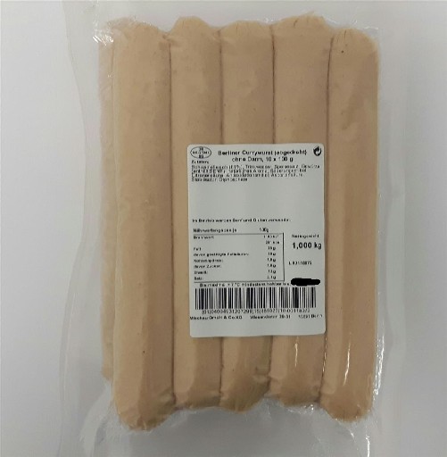 Berliner Currywurst abgedreht o.D. 10 x 100g