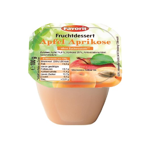 Fruchtdessert Apfel-Aprikose 48x100g