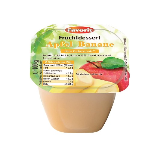 Fruchtdessert Apfel-Banane 48x100g