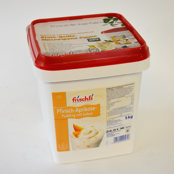 FRISCHLI PFIRSICH-APRIKOSE FRUCHTPUDDING 5KG Frischli Sahnepudding Pfirsich - Aprikose 5kg
