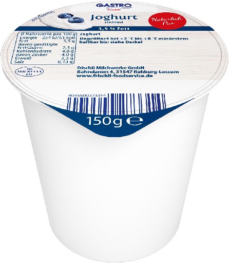 FRISCHLI JOGHURT NATUR 3,5 % 20 x 150g BECHER Frischli Joghurt natur 3,5% 20x150g