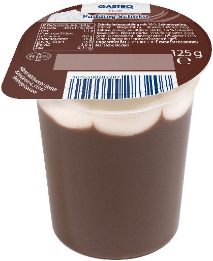 SCHOKO PUDDING MIT SAHNE (351) 24X125G Schoko Pudding mit Sahne 24 x 125g