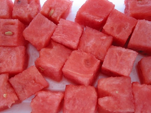 WASSERMELONENWÜRFEL GROB 15/20MM (72) 1KG Wassermelonenwürfel  grob 15/20mm 1kg