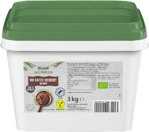 FRISCHLI BIO HAFERDESSERT SCHOKO 3KG Vegan Frischli Bio Haferdessert Schoko  3kg