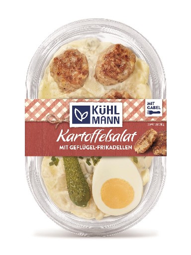 KARTOFFELSALAT MIT GEFLÜGELFRIKADELLE 4 x 300G Kartoffelsalat mit Geflügelfrikadelle 4 x 300g