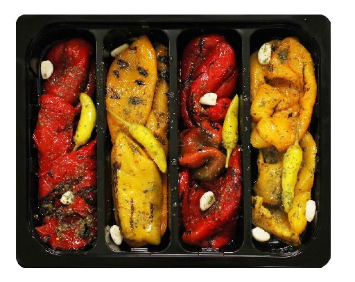 NAPURO ANTIPASTI PAPRIKAFILETS GEGRILLT ROT/ GELB 1 KG Napuro Antipasti gegrillte Paprikafilets Rot & Gelb 1 kg