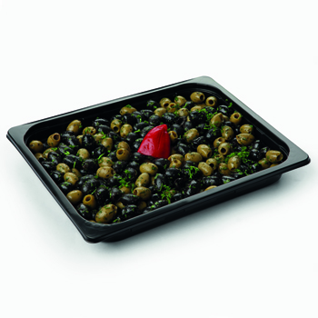 NAPURO ANTIPASTI SCHWARZE & GRÜNE OLIVEN 1KG Napuro Antipasti Schwarze und Grüne Oliven 1 kg