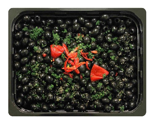 NAPURO ANTIPASTI SCHWARZE MINI-OLIVEN O. STEIN 1KG Napuro Antipasti Schwarze Mini-Oliven ohne Stein 1kg
