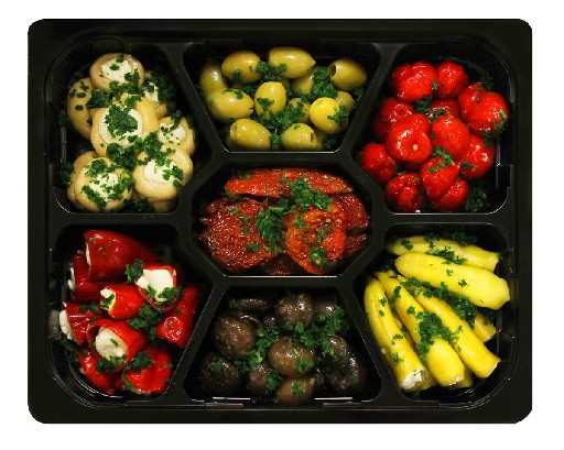 NAPURO ANTIPASTI PARTY PLATTE 7ER MIX 1,50 KG Napuro Antipasti Party Platte 7er Mix 1,5kg