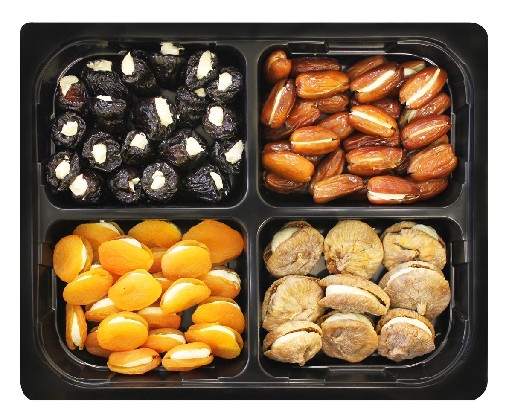 NAPURO ANTIPASTI GEFÜLLTE SÜßSPEISEN 4ER MIX (432) 1,0 KG SCHALE  Napuro Antipasti gefüllte Süßspeisen 4er Mix 1,0 Kg Schale
