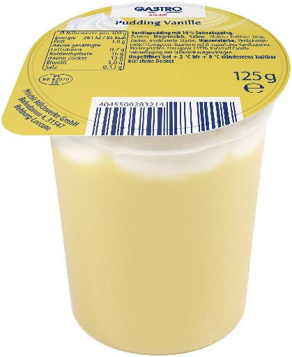 VANILLE PUDDING MIT SAHNE (531) 24X125G Vanille Pudding mit Sahne 24x125g