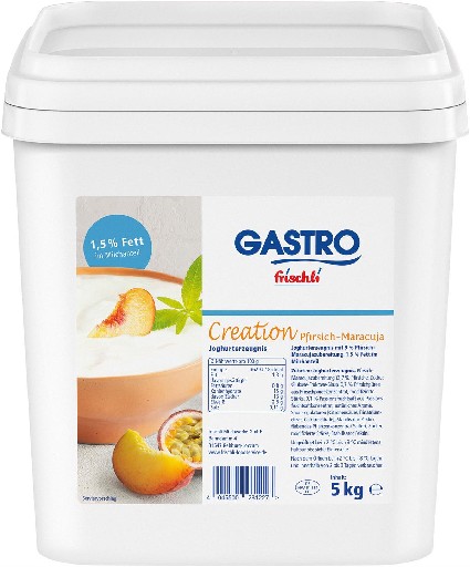 FRISCHLI FRUCHTJOGHURT PFIRSICH-MARACUJA 1,5% 5KG Frischli Fruchtjoghurt Pfirsich-Maracuja 1,5% 5kg