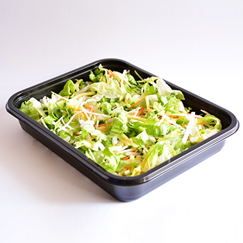 MISCHSALAT DORTMUND 1 KG (72) 30% Eisberstreifen, 30% Endivienstreifen, 20% WEißkohlstreifen, 10% Zucchinistreifen, 5% Möhrenstreifen, 5% Radicchiostreifen Mischsalat Dortmund 1kg