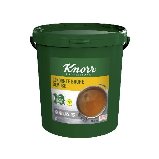 KNORR GEKÖRNTE BRÜHE GEMÜSE 12,5 KG EIMER Art-Nr. 4896 Knorr Gekörnte Brühe Gemüse 12,5kg