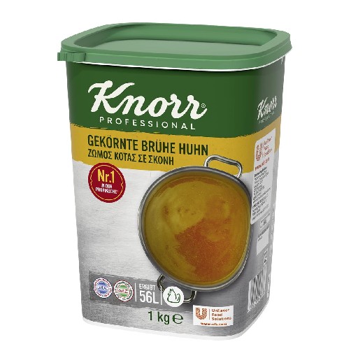 KNORR GEKÖRNTE BRÜHE HUHN 1 KG EIMER Art-Nr. 4898 Knorr Gekörnte Brühe Huhn 1 kg