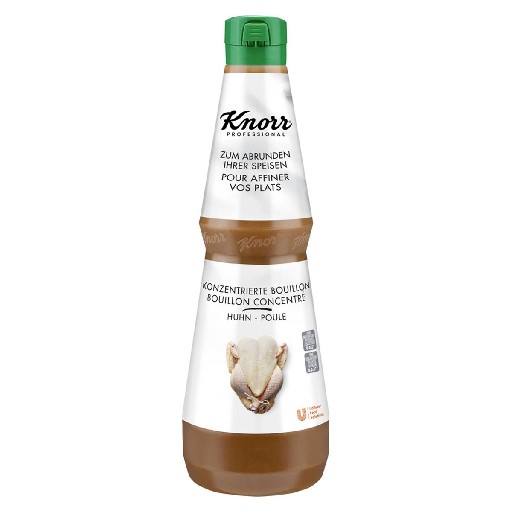 KNORR BOUILLON HUHN FLÜSSIG PROF 1L FLASCHE Art-Nr. 11769 Knorr Bouillon Huhn flüssig Prof. 1L Flasche