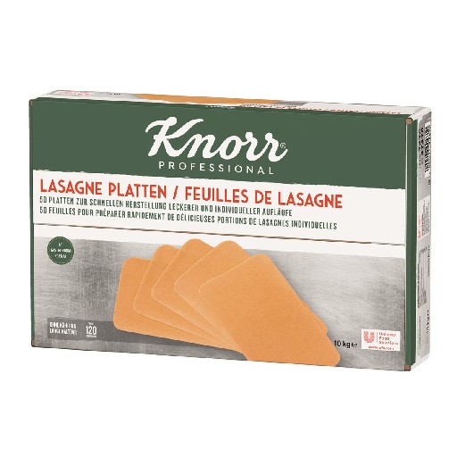 KNORR LASAGNE PLATTEN 50 ST 10KG KARTON Art-Nr. 7470 Knorr Lasagne Platten 50 Stück