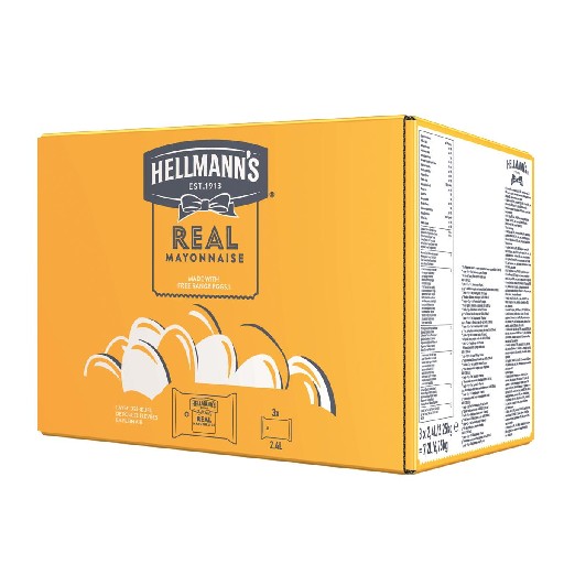 HELLMANN´S MAYONNAISE 79% 3X2,25KG BEUTEL FÜR DISPENSER Art-Nr. 82118 Hellmann´s Mayonnaise 79% 3x2,25 kg