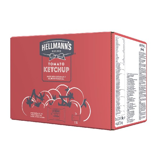 HELLMANN´S TOMATENKETCHUP 3X2,5KG BEUTEL FÜR DISPENSER Art-Nr. 82119 Hellmann´s Tomatenketchup für Dispenser 3x2,5 Kg