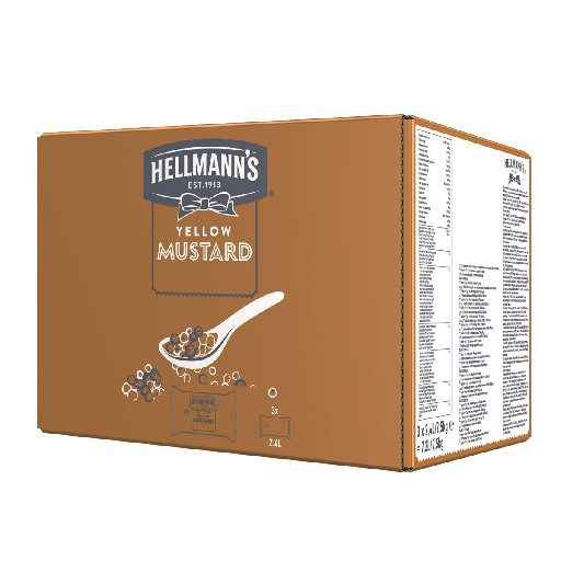 HELLMANN´S YELLOW MUSTARD 3X2,5KG BEUTEL FÜR DISPENSER Art-Nr. 82120 Hellmann´s Vellow Mustard für Dispenser 3x2,5 Kg