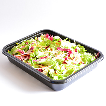 MISCHSALAT ACHALM  (72)  1 KG 30% Endivien geschnitten, 25% Möhrenstreifen, 25% Weißkohstreifen, und 20% Raddichio streifen Mischsalat Achalm 1kg