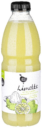 ELKA LIMETTE FRISCH GEPRESST (538) 1L FLASCHE 100% frisch gepresster Limettensaft mit Fruchtfleisch Elka Limette frisch gepresst 1L