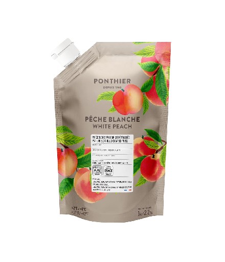 FRUCHTPÜREE PFIRSICH 1L Ponthier Fruchtpüree Pfirsich 1l