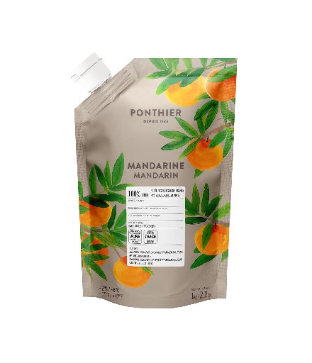 FRUCHTPÜREE MANDARINE 1,0 Kg Ponthier Frucht Püree Mandarine1l