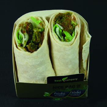 WRAP 2ER 1/2 HUMMUS FALAFEL 6x190G (247) Weizentortilla, Falafel, Hummus, Bruschetta, Endiviensalat Wrap 2er 1/2 Hummus Falafel 6x190g