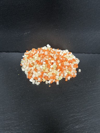 GEMÜSE BRUNOISE3X3MM (KAROTTE,SELLERIE,KOHLRABI) 1KG (72) Gemüse Brunoise 3x3mm Karotte; Sellerie; Kohlrabi 1 kg