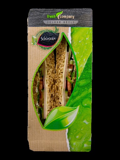 SANDWICH DELUXE STYLE SCHINKEN & KÄSE (247) 170G STÜCK Körnerharmonie, Eiaufstrich, Gouda, Schinken, Tomate, Salatgurke, Endiviensalat Sandwich Deluxe Style Schinken & Käse 170g