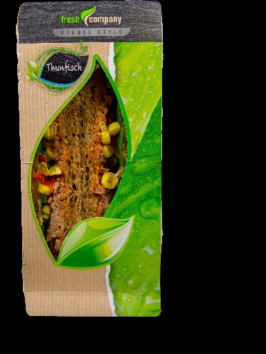 SANDWICH DELUXE STYLE THUNFISCH (247) 165G STÜCK Körnerharmonie, Mayonnaise, Remoulade, Thunfisch, Ei, Salatgurke, Endiviensalat Sandwich Deluxe Style Thunfisch 165g