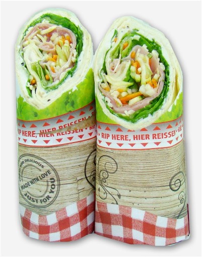 WRAP BAG 1/1 SCHINKEN & KÄSE (247) 4 X 270G  Wrap, Pfefferaufstrich, Endiviensalat, Schinken, Gouda, Karottenstreifen, frisch Gurke, Weißkraut Wrap Bag 1/1 Schinken & Käse 4x270g