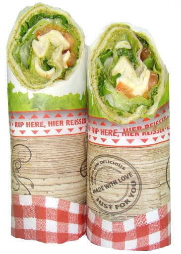 WRAP BAG 1/1 TOMATE MOZZARELLA (247) 4 X 245G Wrap, Mayonnaise, Endiviensalat, Tomate, Mozzarella, Pesto, Crema di Balsamico Wrap Bag 1/1 Tomate & Mozzarella 4x245g