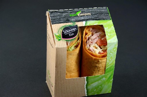 WRAP SCHINKEN & KÄSE 2ER PAKET (247) 6 X 180G Wrap, Schinken, Pfefferaufstrich, Gouda, Chinakohl, Karottenstreifen, frische Gurke Wrap 2er Schinken & Käse 6x180g