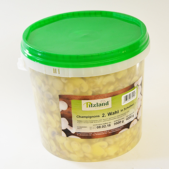 C&F CHAMPIGNONSSCHEIBEN 2. WAHL (393) (ATG 6,0KG) 10L EIMER C&F Champignonsscheiben 2.Wahl (ATG 6,0kg) 10l Eimer