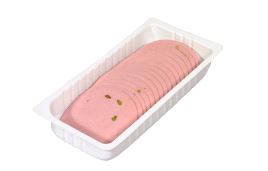 *FW* MORTADELLA MIT PISTAZIEN GESCHNITTEN (382) 500G Kaliber ca. 100mm - 42 Scheiben Mortadella mit Pistazien geschnitten 500g