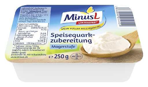 MinusL Quark Natur Mager 10x250g